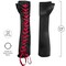 Fingerless Lace Up Gloves - Long Black Costume Elbow Arm Warmer Accessories with Red Satin Laced Tie for Dress Up